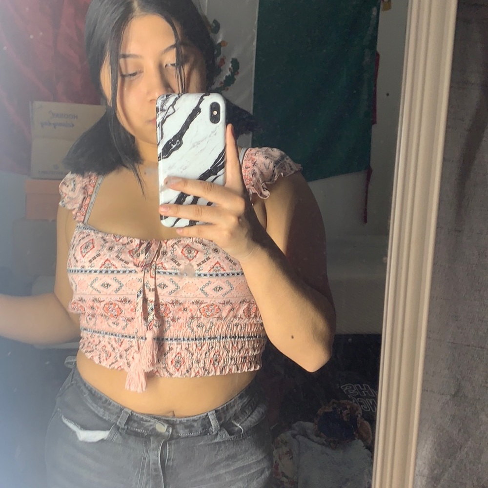 floral crop top